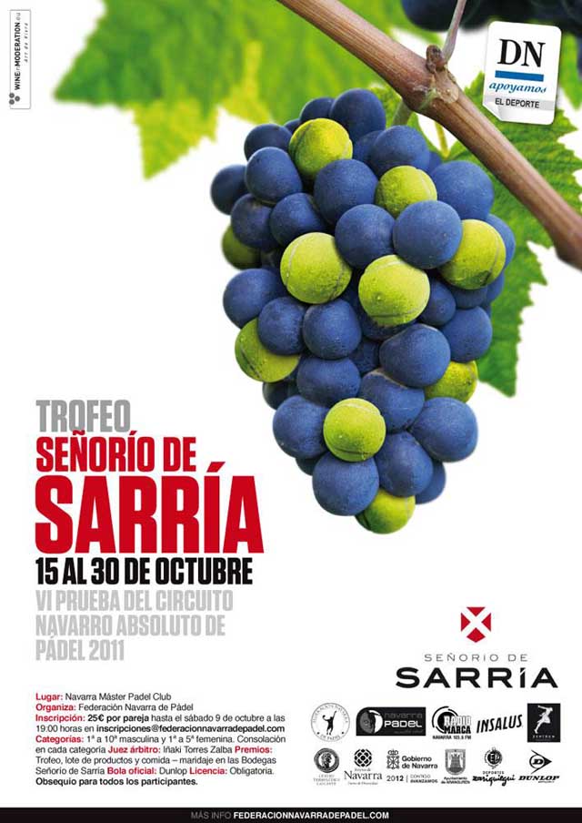 Cartel Sarria Señorio de Sarria - 6ª Prueba Circuito Navarro Absoluto 2011.