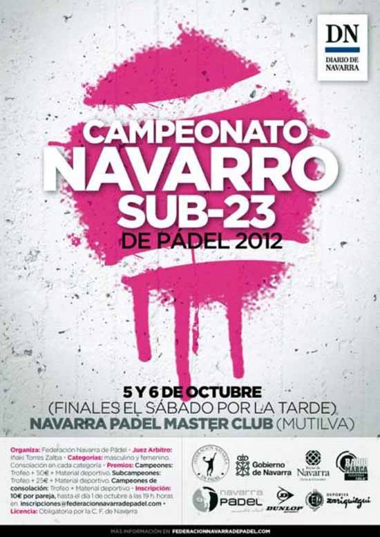 cartelsub23web Campeonato Navarro Sub-23 de #Padel