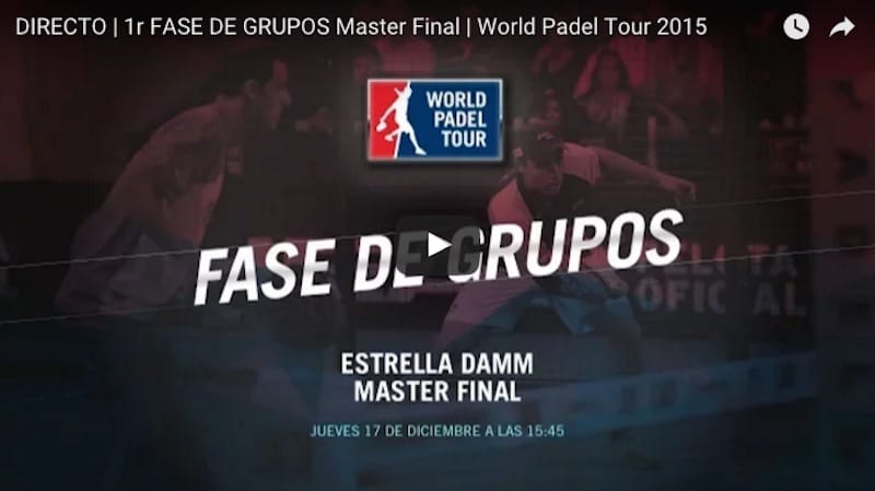 En directo jornada jueves Master Final World Padel Tour Madrid 2015