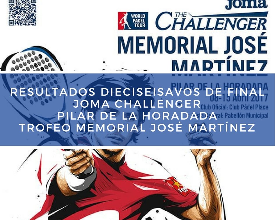 Dieciseisavos Memorial Challenger 2017 Resultados dieciseisavos de final Memorial José Martínez Challenger 2017